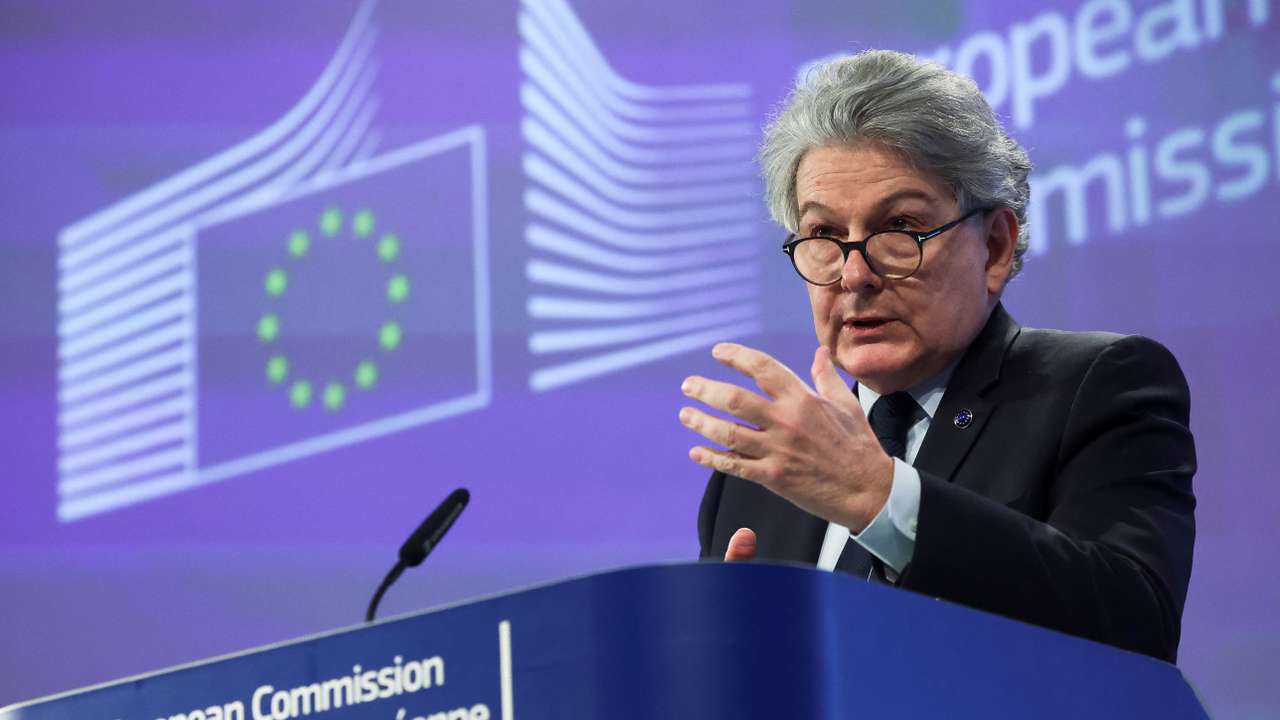 EU presents plans to boost the European Union's arms industry, in Brussels