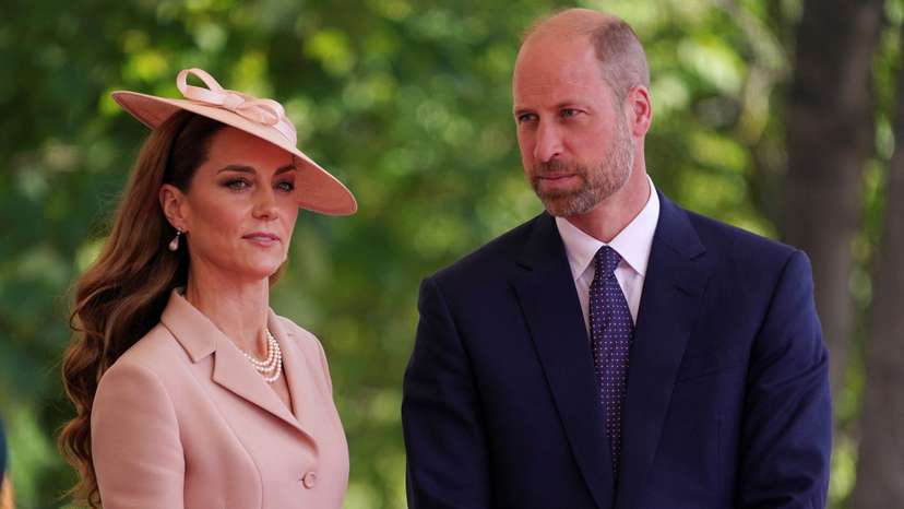 Britain's Kate, Princess of Wales and Prince William at the Windsor Castle in Windsor, England, Tuesday, July 8, 2025