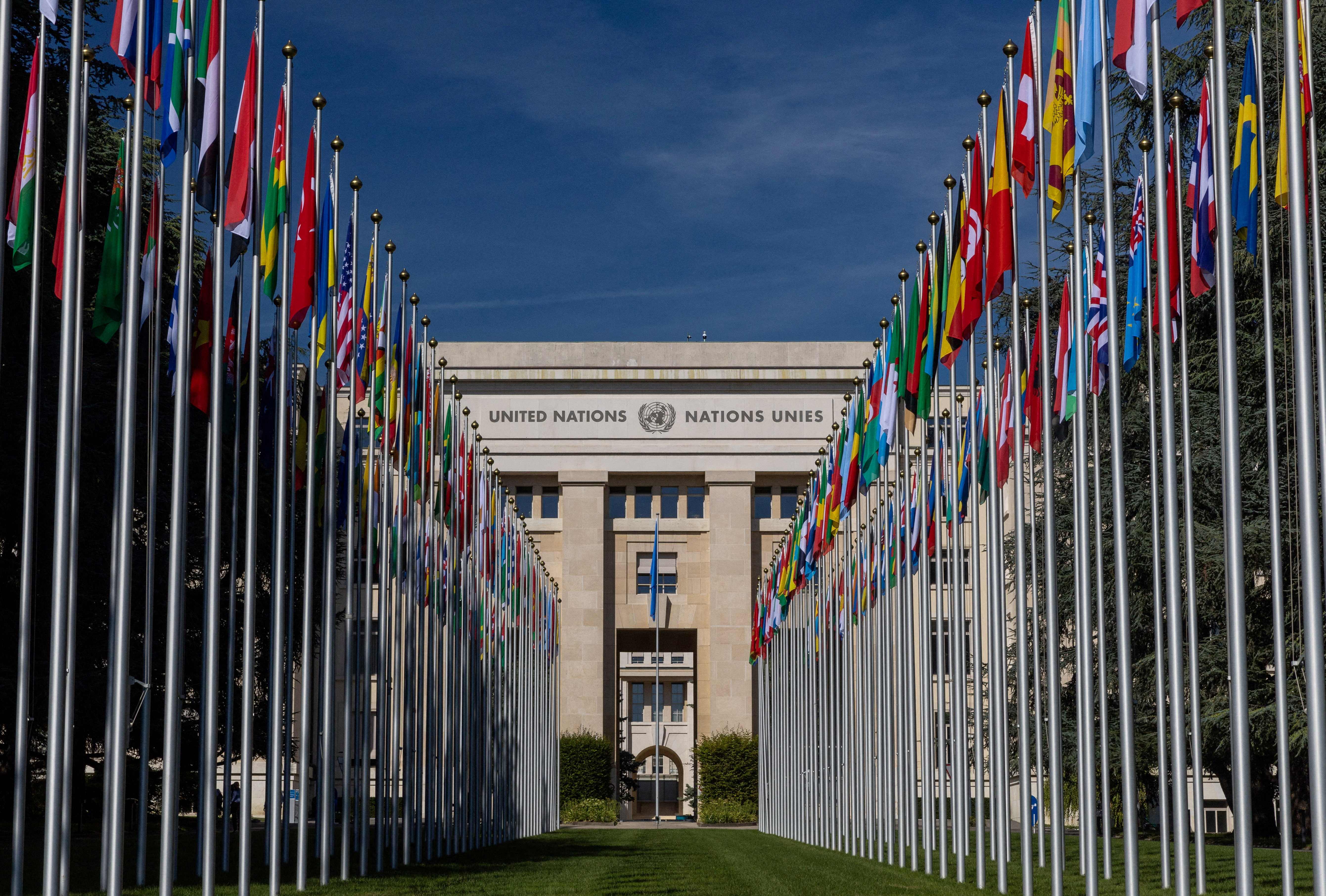FILE PHOTO: United Nations European headquarters in Geneva