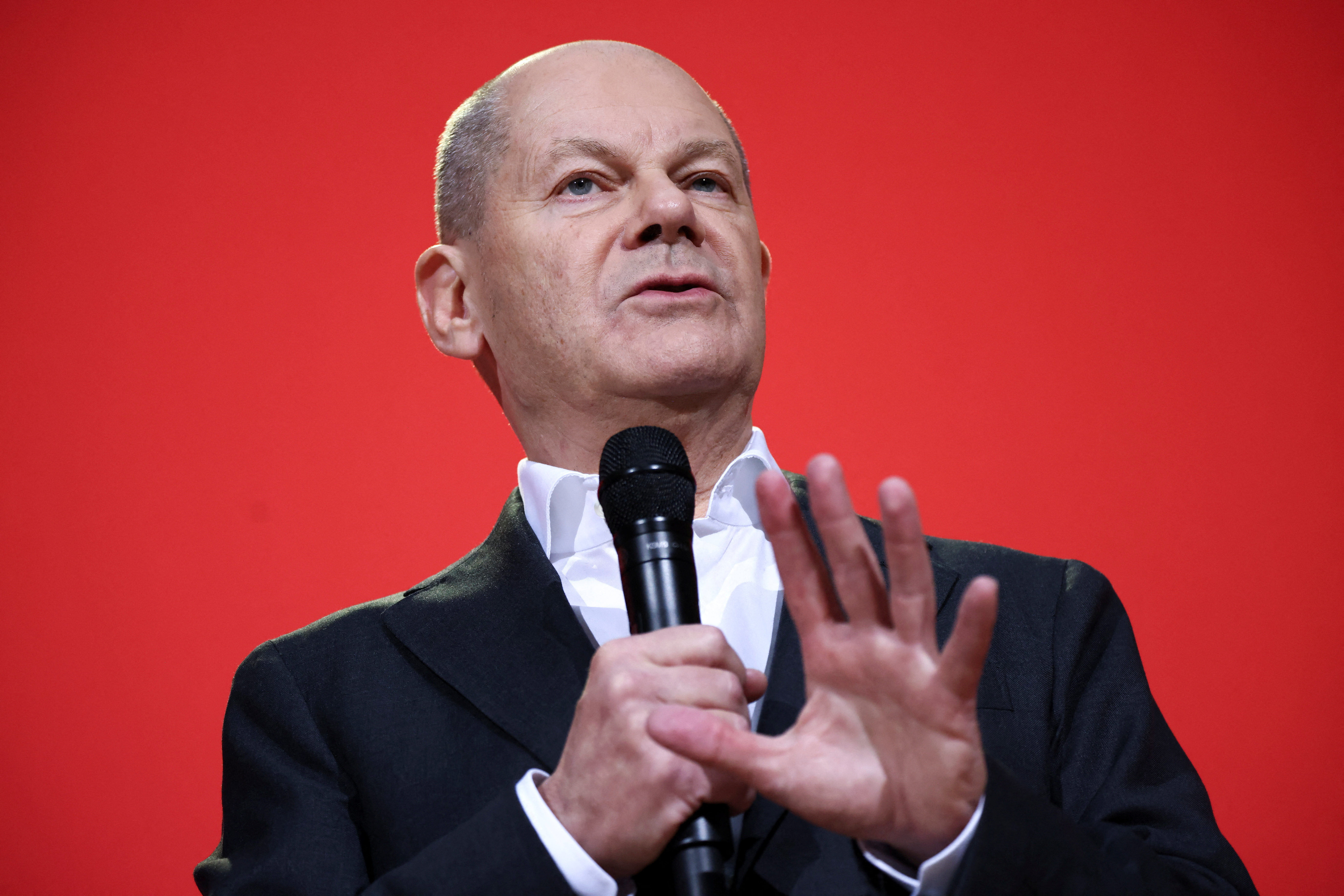 Germany's SPD holds a press conference ahead of the German general election, in Berlin