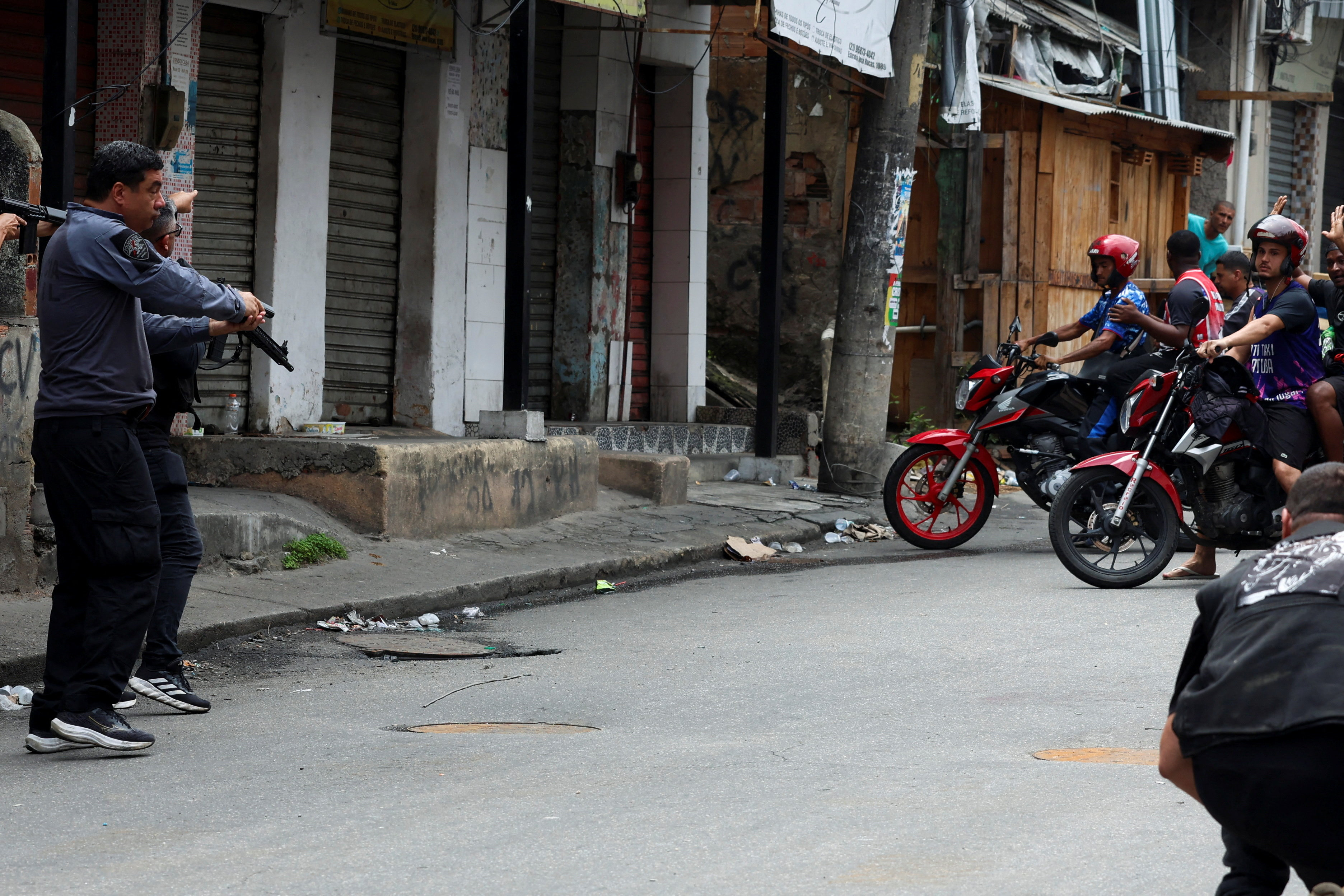 Police operation against drug trafficking at the favela do Penha in Rio de Janeiro
