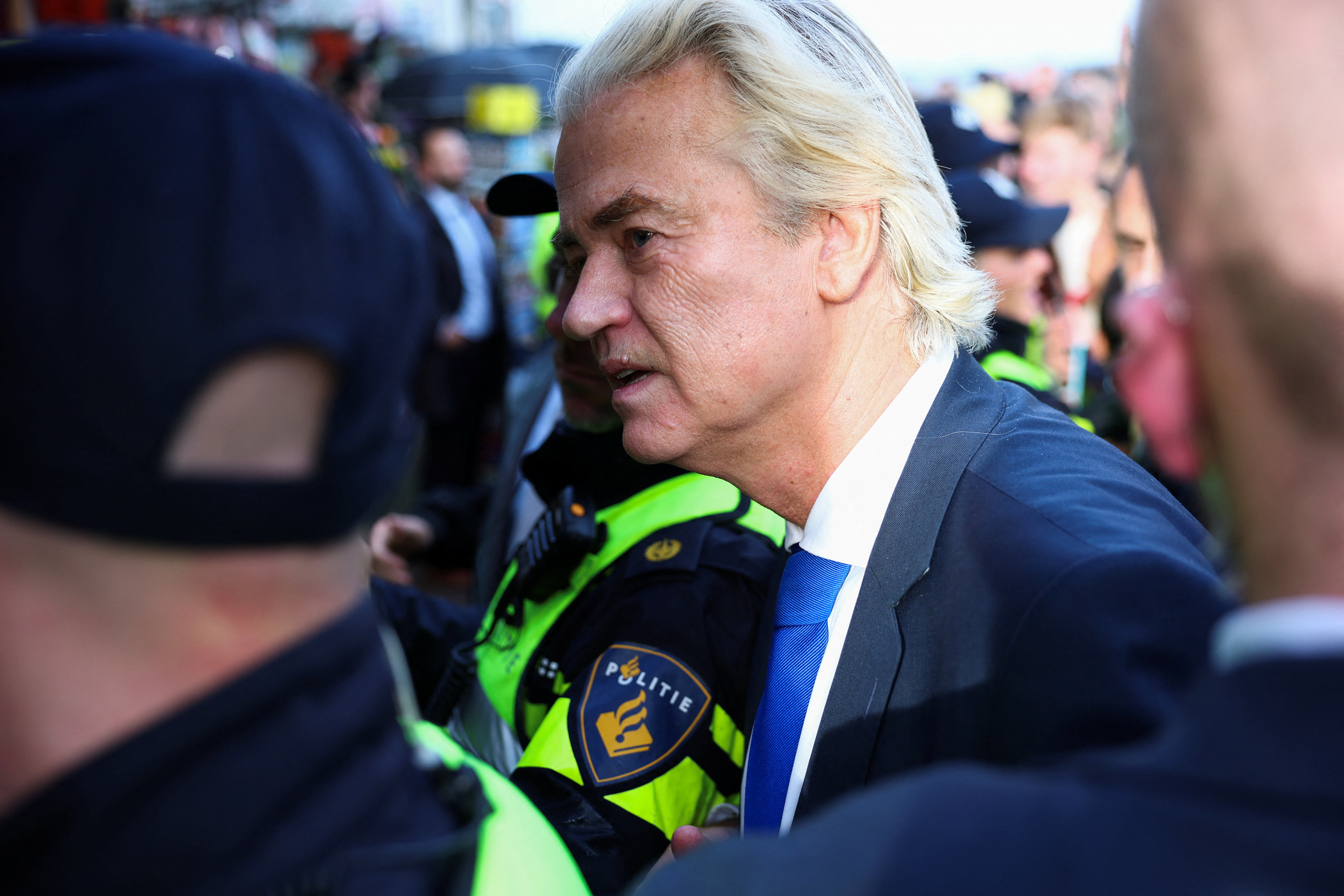 Meet and greet with Party for Freedom (PVV) leader Geert Wilders in Volendam
