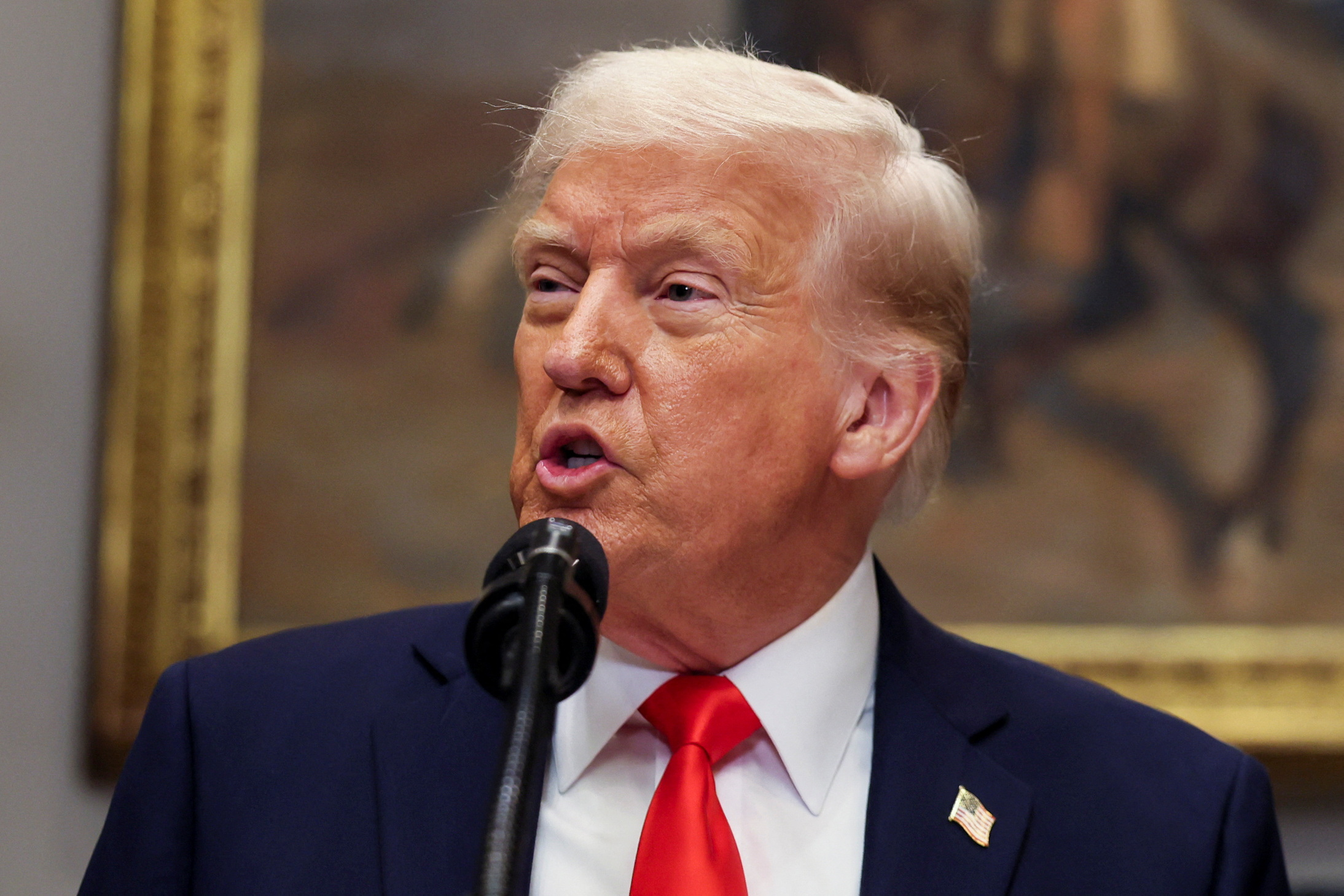 U.S. President Trump makes an announcement about investment, at the White House