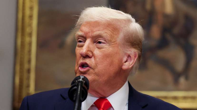 U.S. President Trump makes an announcement about investment, at the White House