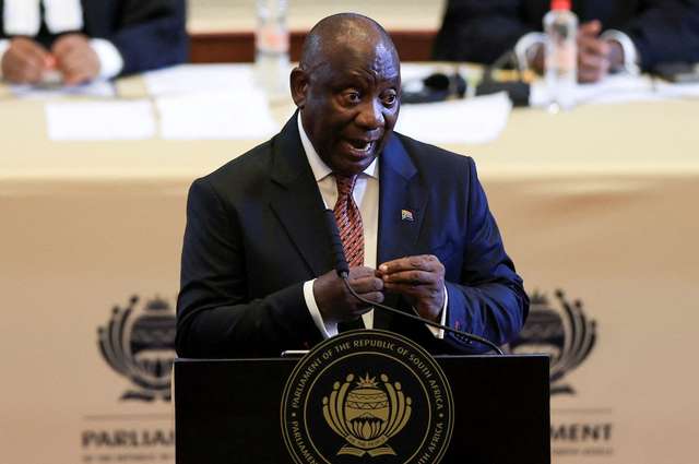 FILE PHOTO: South African President Ramaphosa delivers his 2025 State of the Nation Address in Cape Town