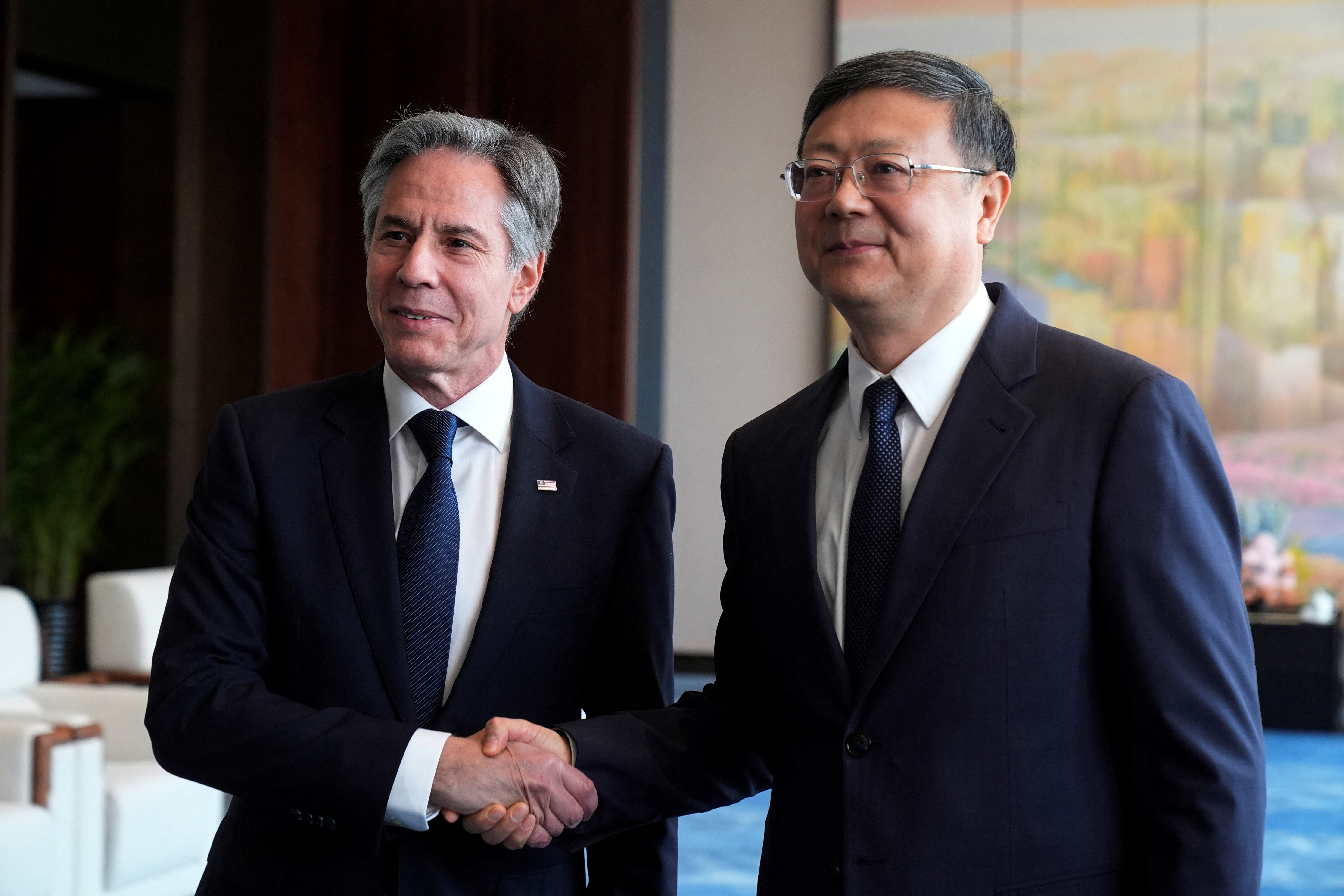 U.S. Secretary of State Antony Blinken meets Shanghai Party Secretary Chen Jining, in Shanghai