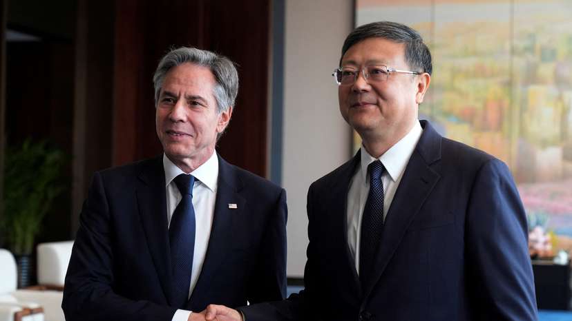 U.S. Secretary of State Antony Blinken meets Shanghai Party Secretary Chen Jining, in Shanghai