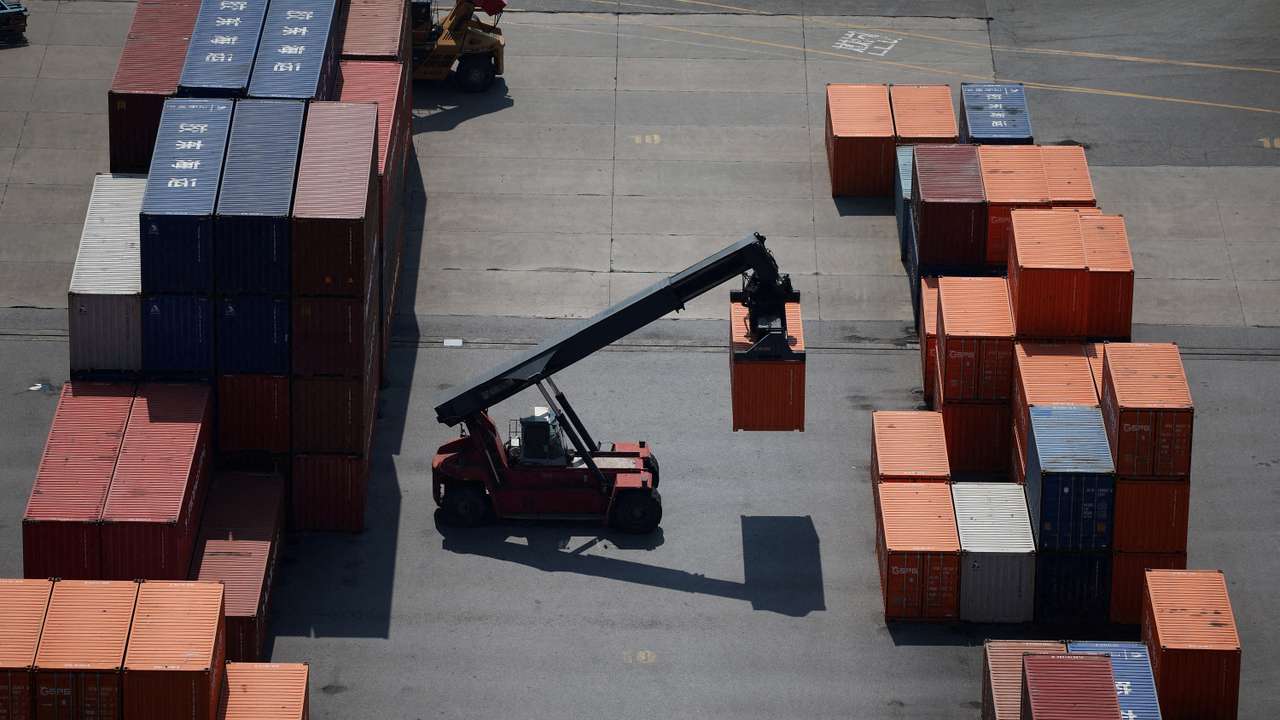 FILE PHOTO: Shipping containers are seen at Pyeongtaek port in Pyeongtaek, South Korea