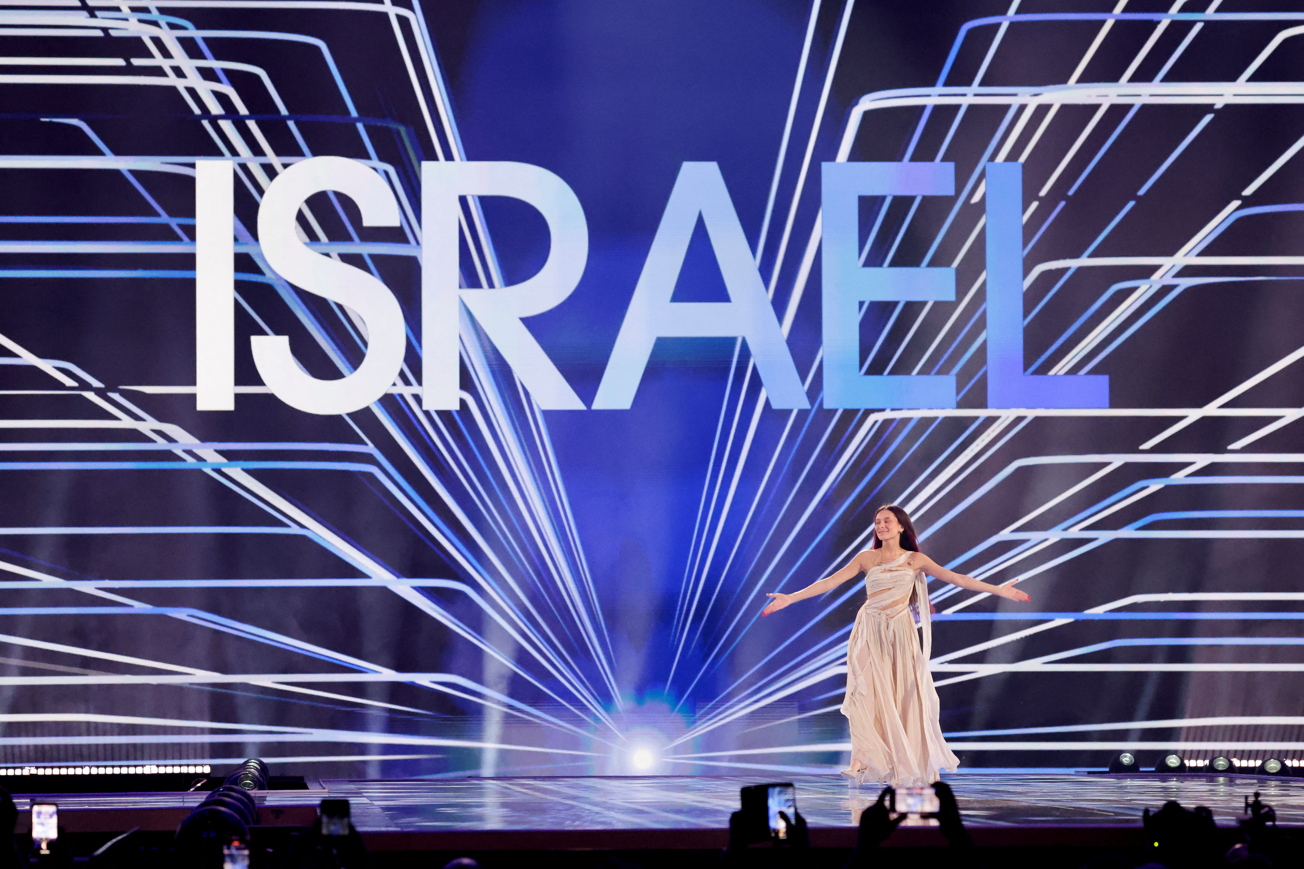 Dress rehearsal ahead of the grand final of the 2024 Eurovision Song Contest, in Malmo