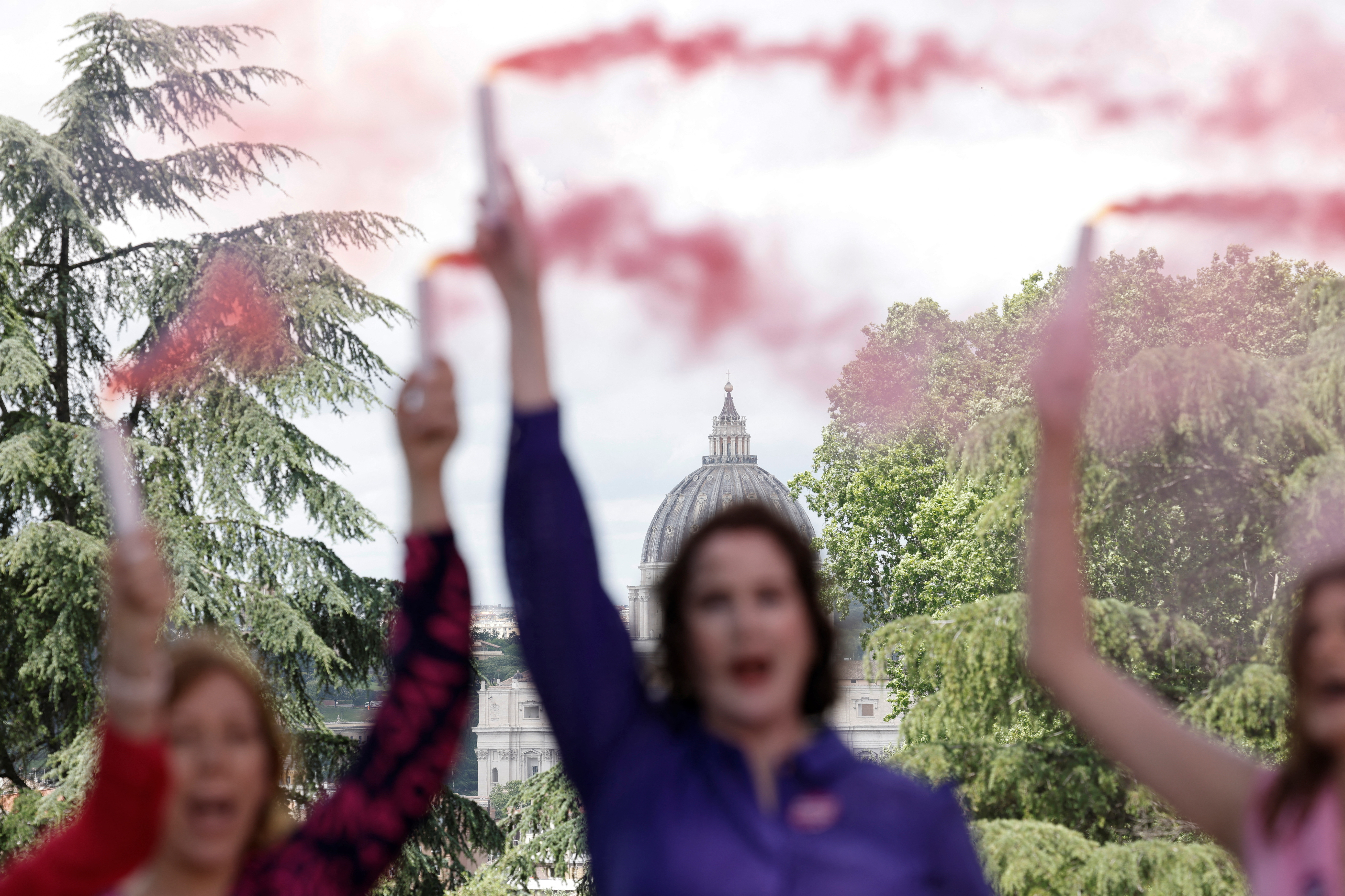 Women's Ordination Conference hold a protest in Rome