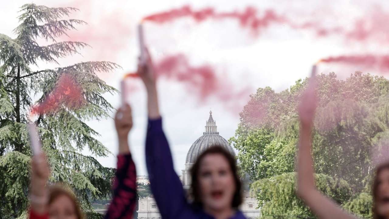 Women's Ordination Conference hold a protest in Rome