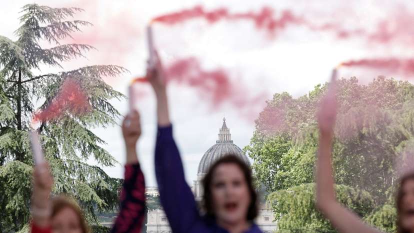 Women's Ordination Conference hold a protest in Rome