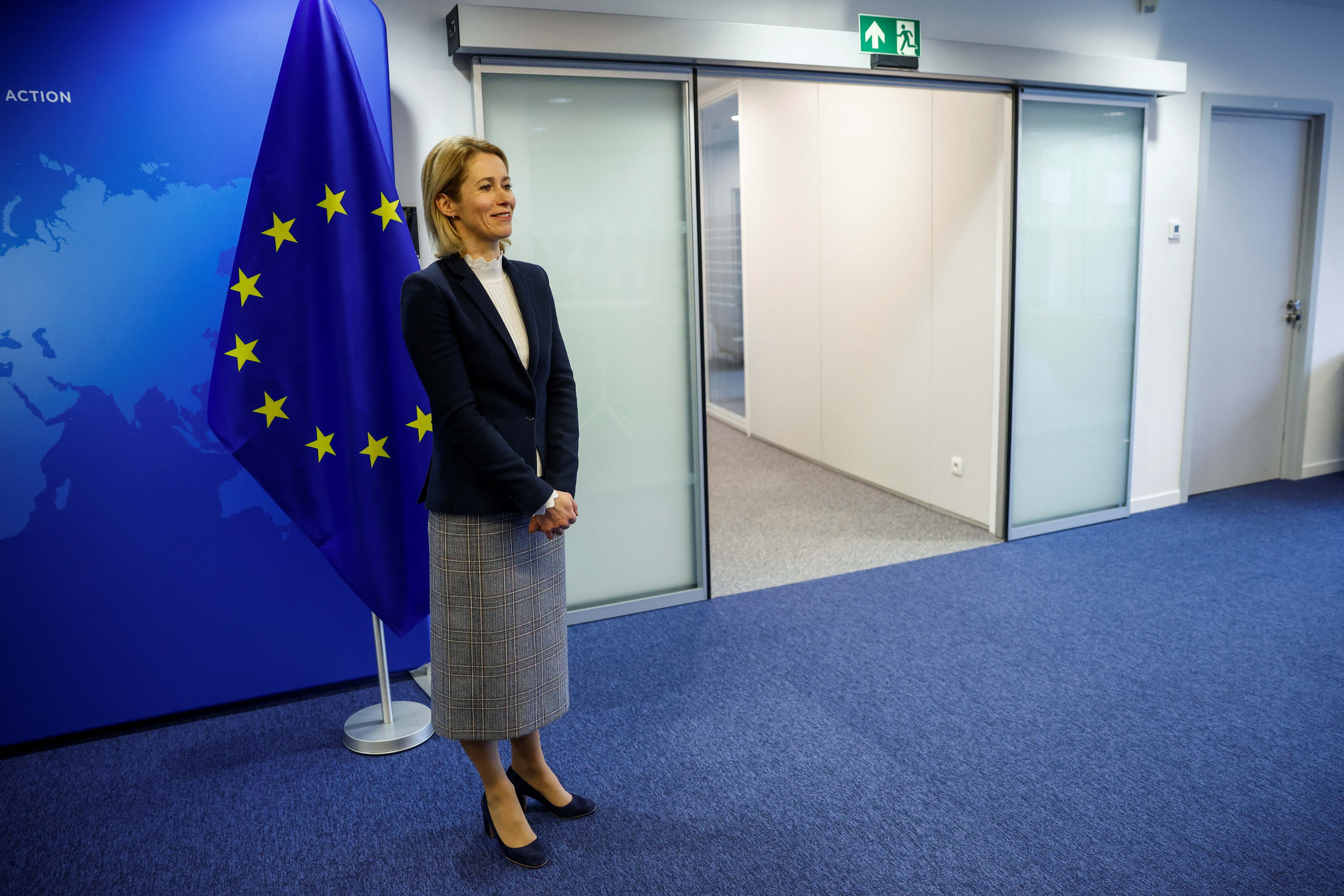 Palestinian PM Mohammad Mustafa meets with EU High Representative for Foreign Affairs and Security Policy Kaja Kallas in Brussels