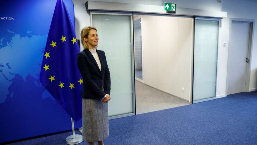 Palestinian PM Mohammad Mustafa meets with EU High Representative for Foreign Affairs and Security Policy Kaja Kallas in Brussels