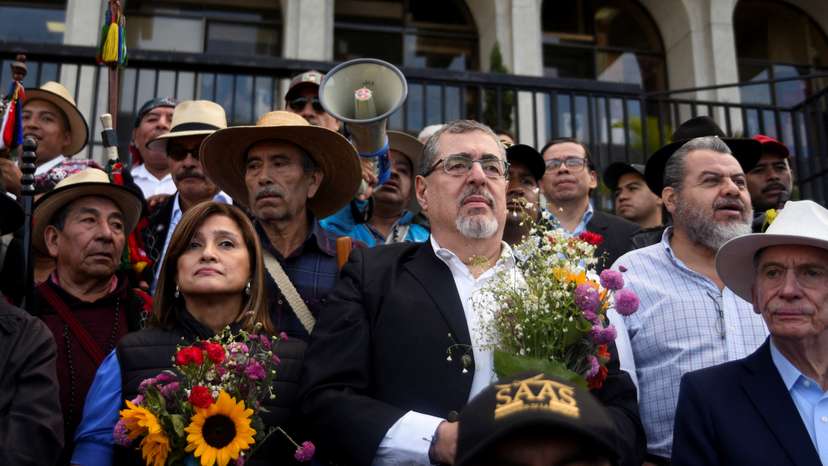 March in support in democracy, in Guatemala City