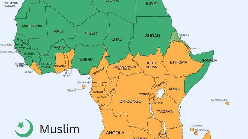 Africa is a continent of remarkable religious diversity, and this map shows the largest religiou (1)