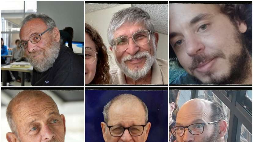 A combination picture shows hostages who were kidnapped in the deadly October 7 attack by Palestinian Islamist group Hamas