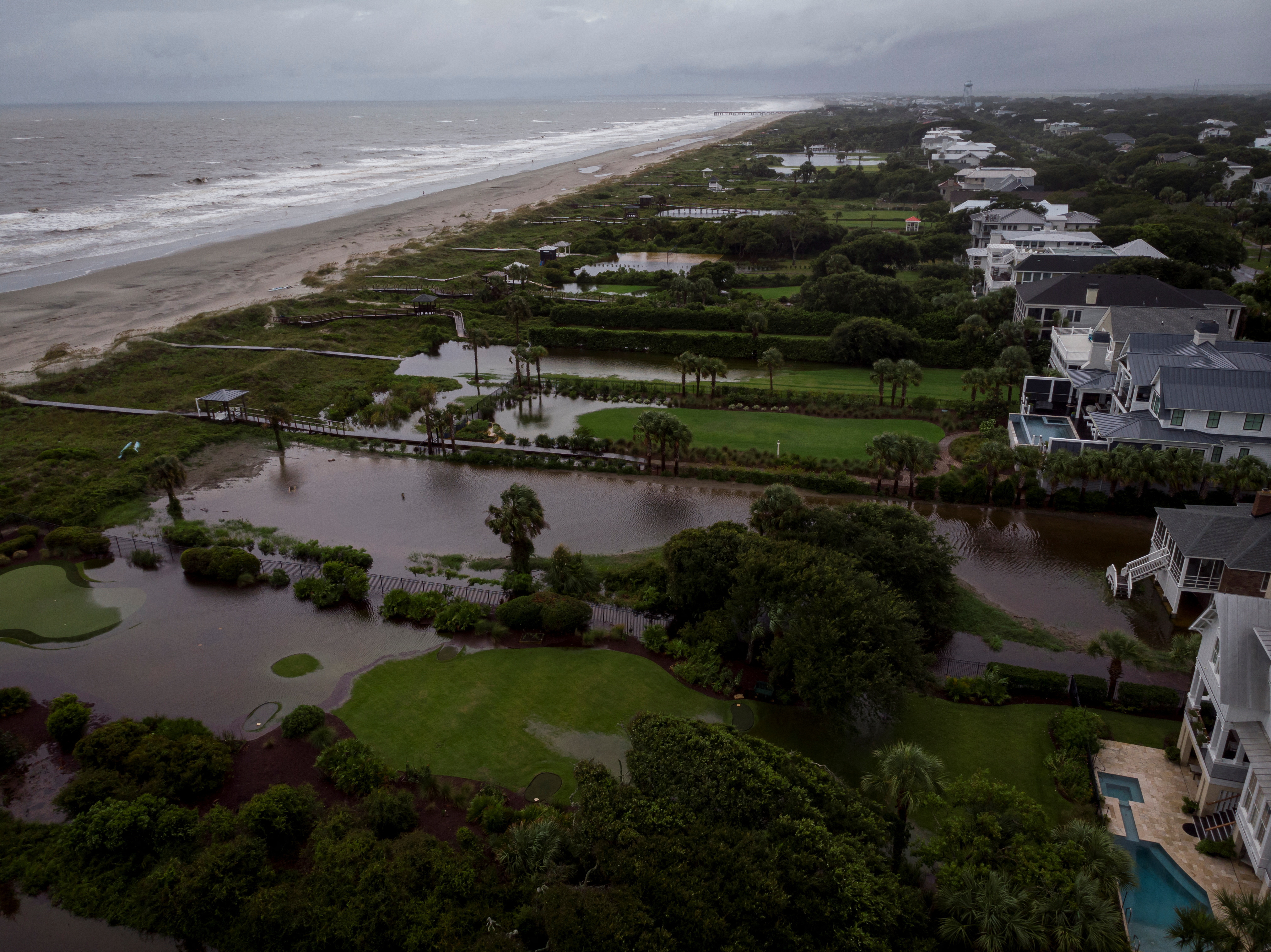 Storm Debby moves off Georgia to the North Atlantic