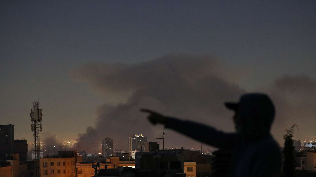 Smoke rises following an explosion, amid the U.S.-Israeli conflict with Iran, in Tehran