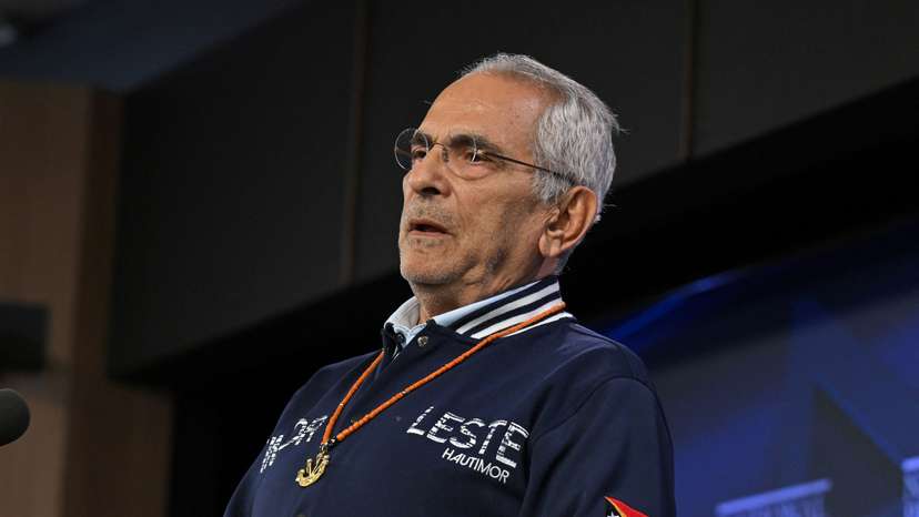 East Timor’s President Jose Ramos Horta addresses the National Press Club in Canberra