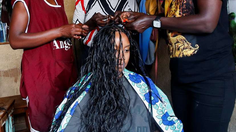 App boosts Kenyan hair braiders left behind by digital gender gap in Nairobi