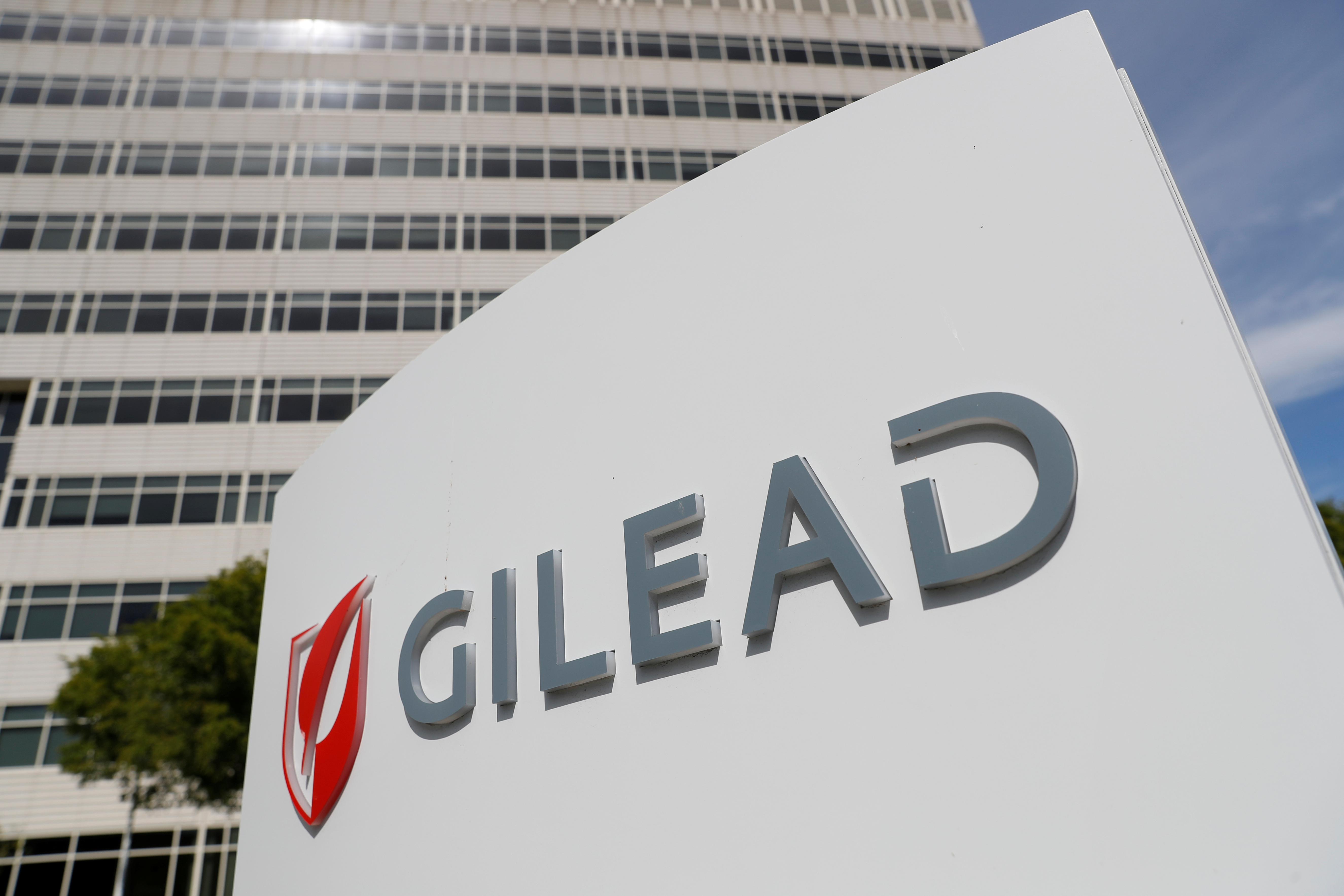 A Gilead Sciences, Inc. office is shown in Foster City, California