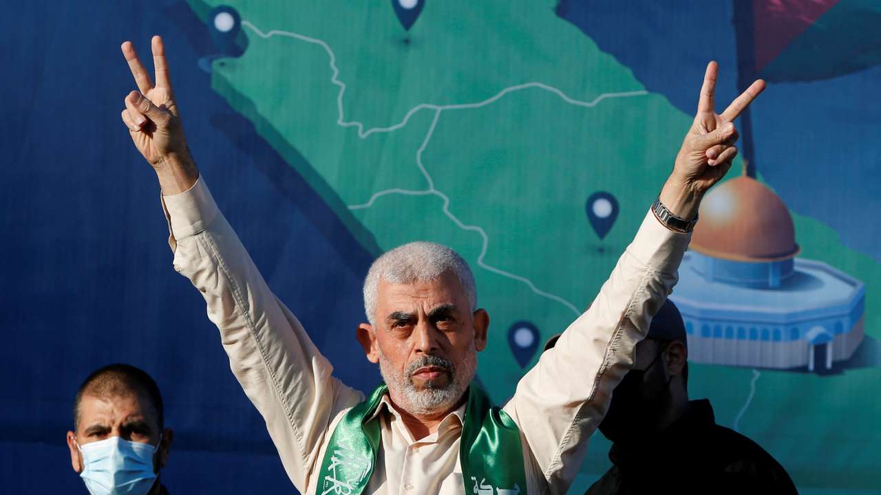 FILE PHOTO: Hamas supporters take part in an anti-Israel rally in Gaza City