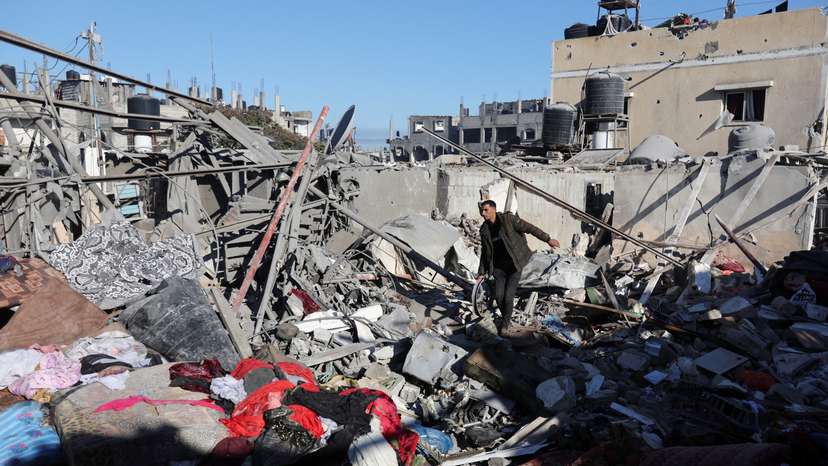 Aftermath of Israeli strike, in Rafah