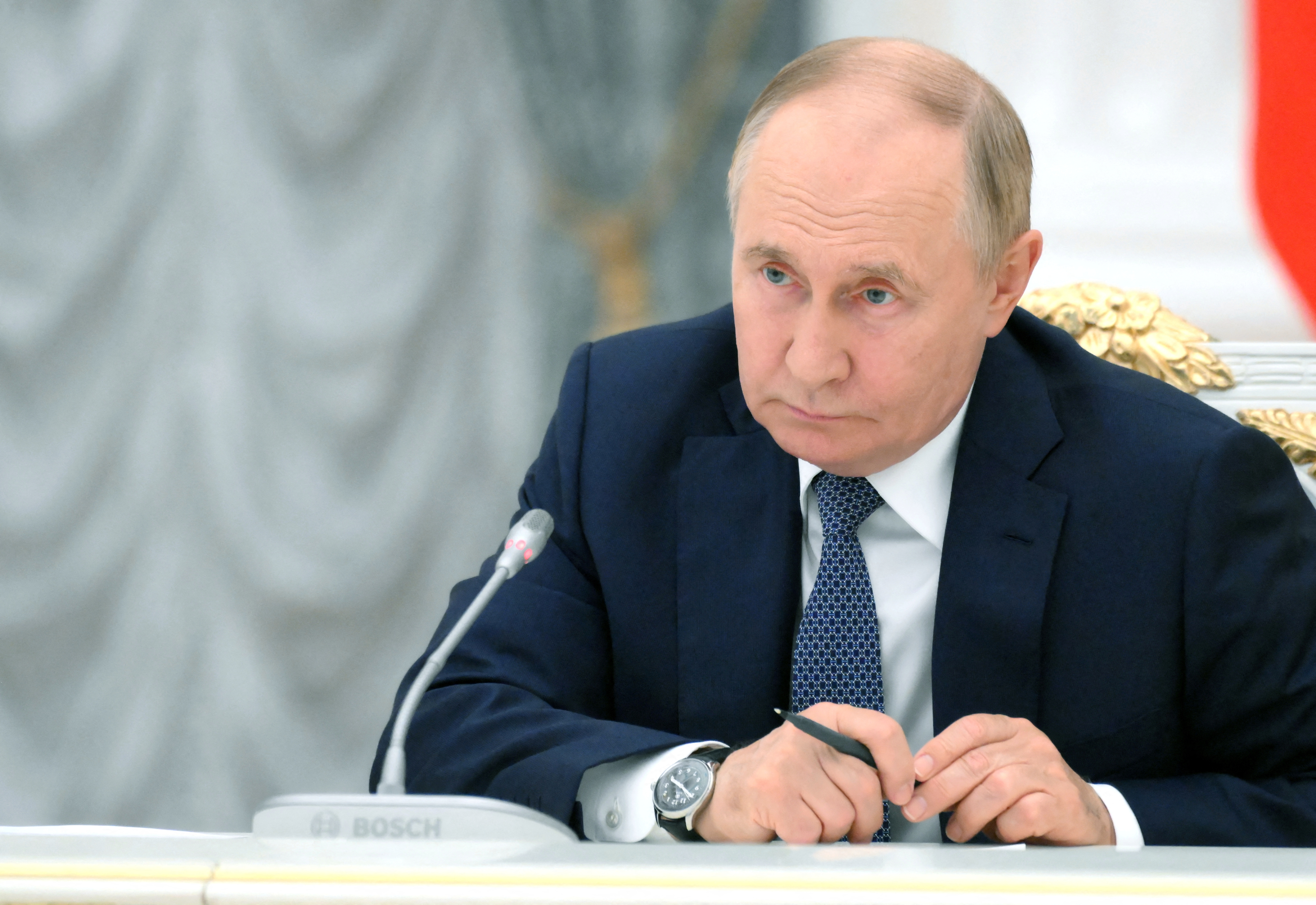 Russian President Putin chairs a meeting in Moscow