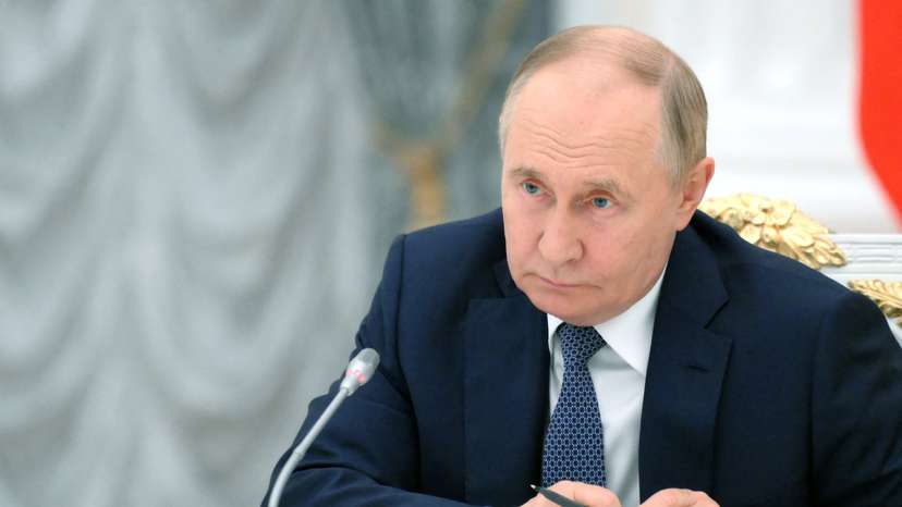 Russian President Putin chairs a meeting in Moscow