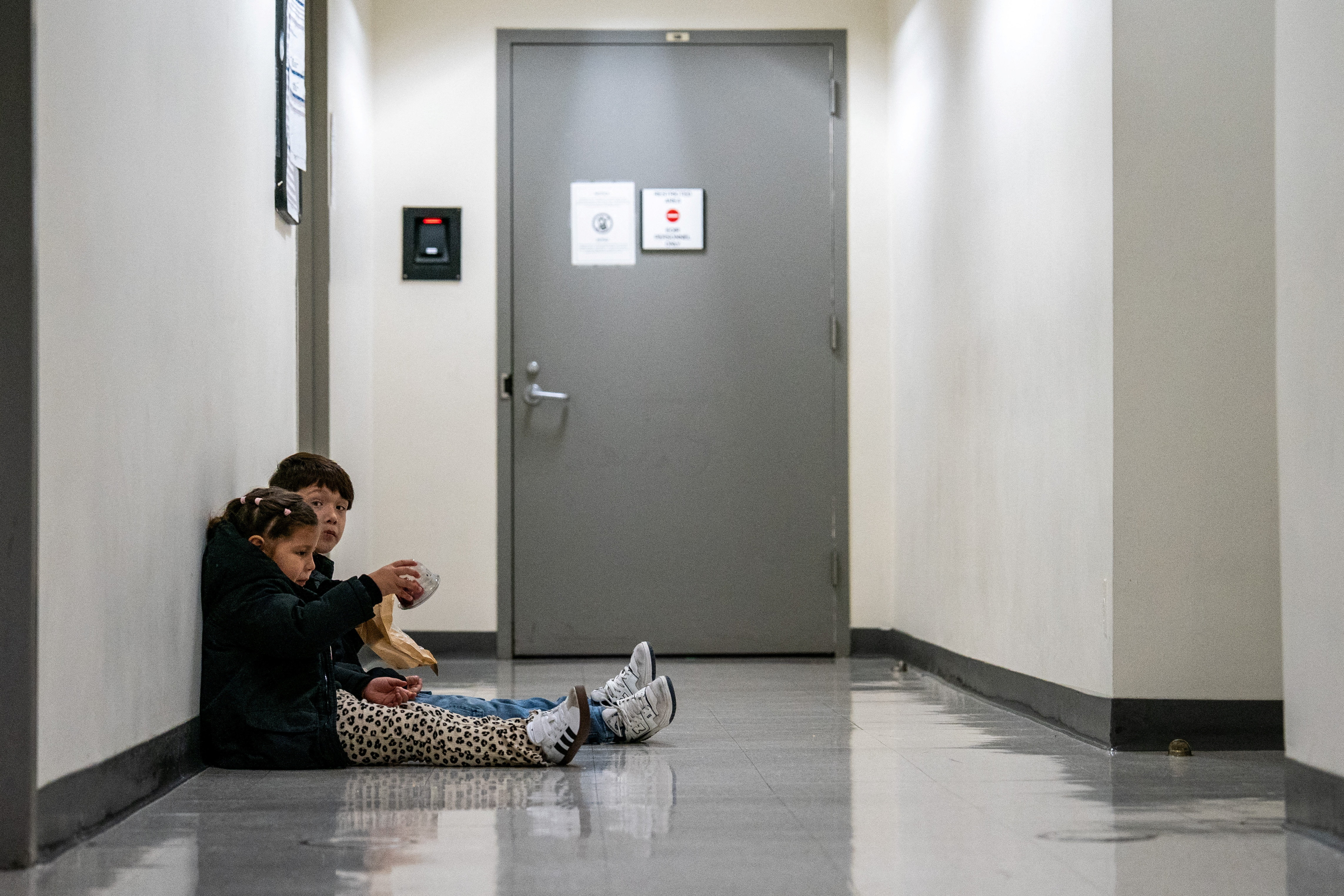 Federal immigration officers at U.S. Immigration Court in New York City