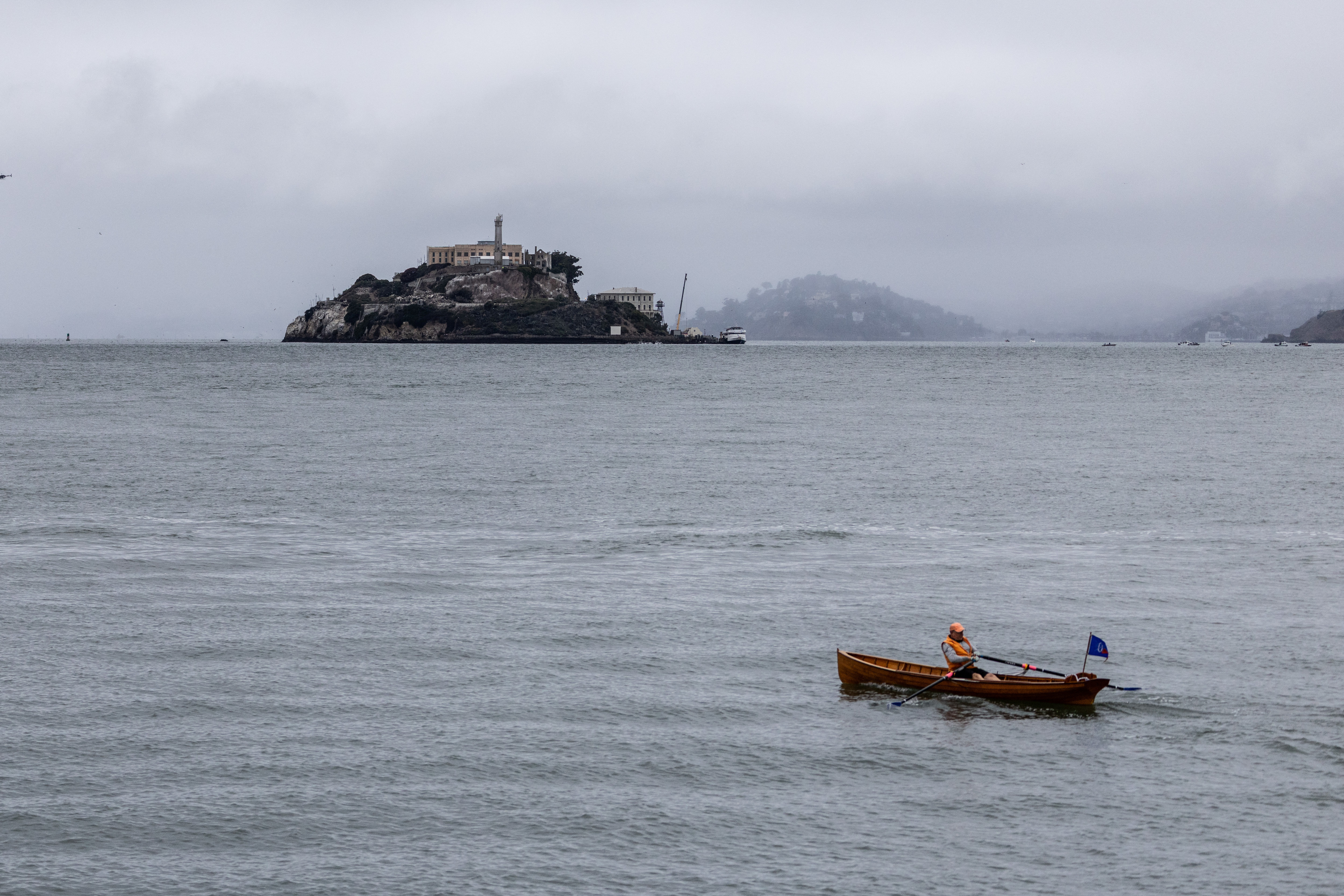 A view of Alcatraz prison complex located on Alcatraz Island in San Francisco Bay