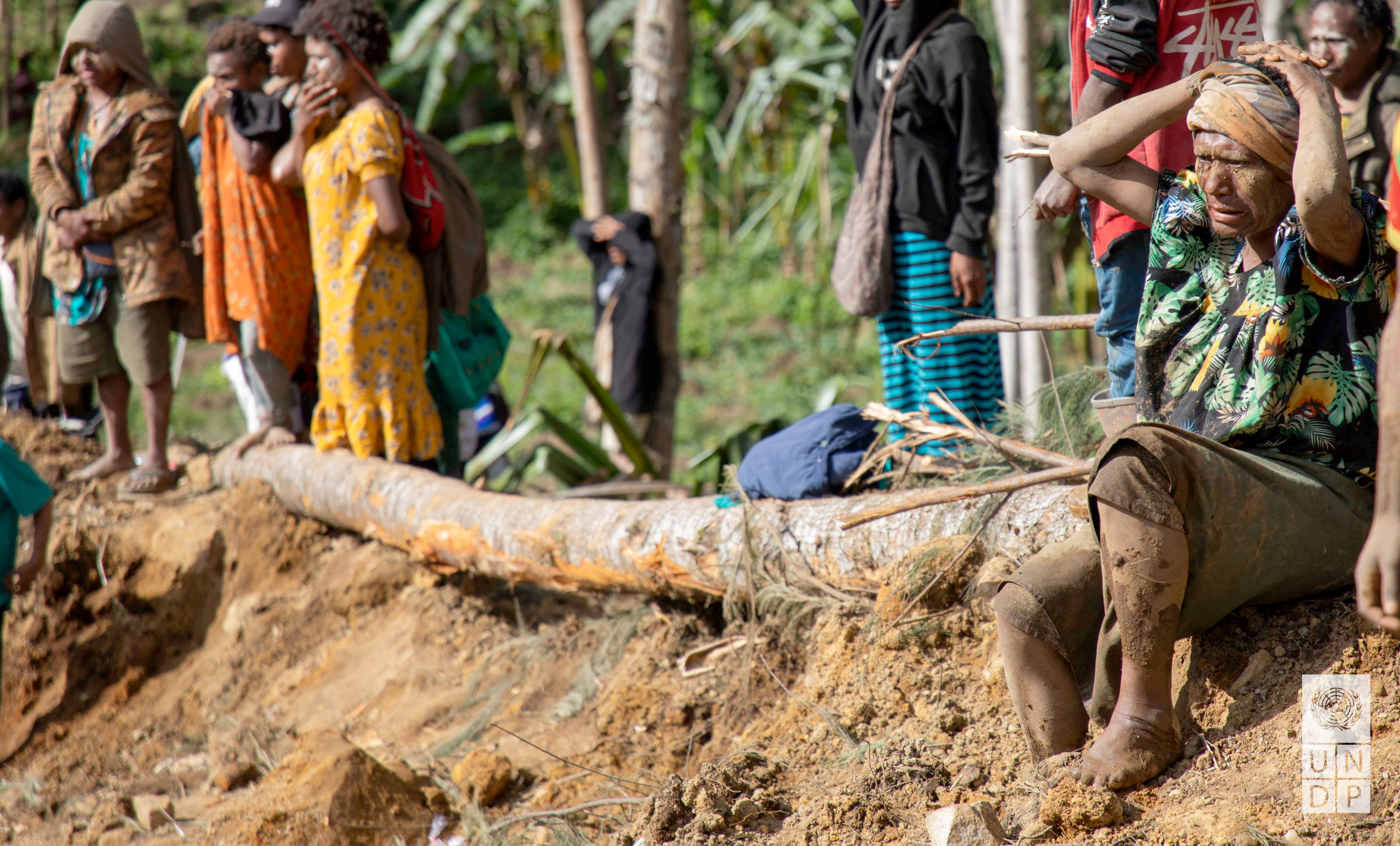 Aftermath of a landslide in Enga Province