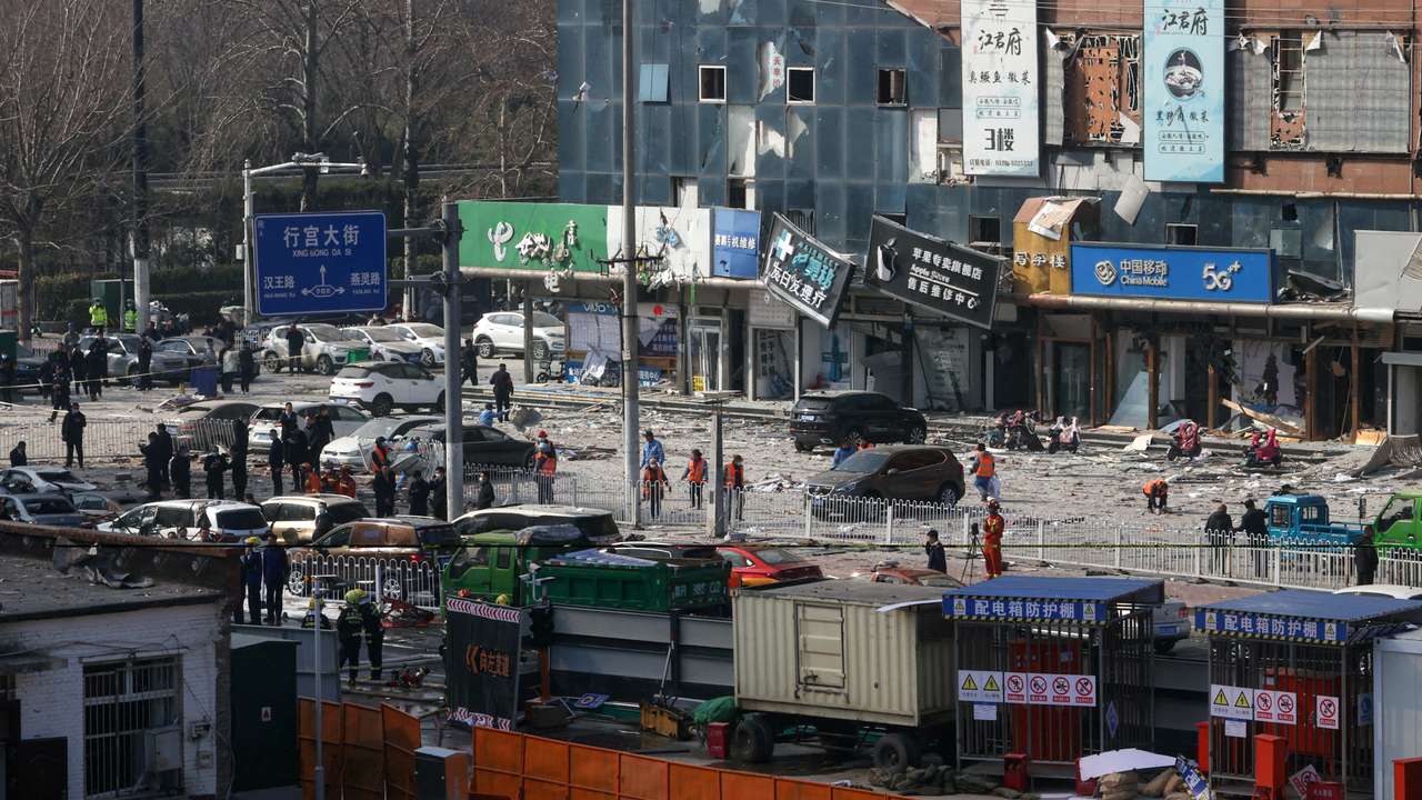 A restaurant blast in Sanhe, Hebei province