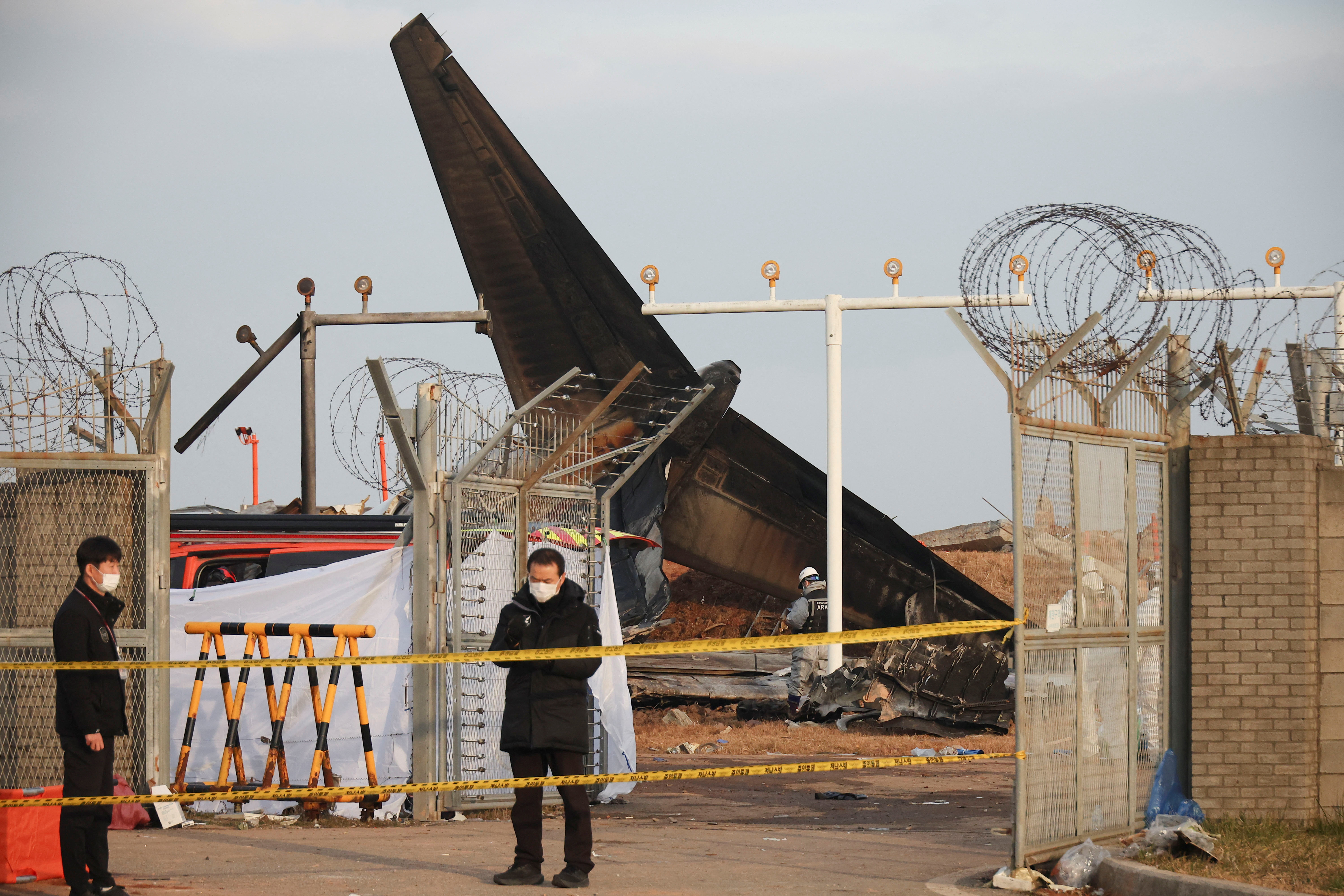 Aftermath of Jeju Air crash at South Korea's Muan airport