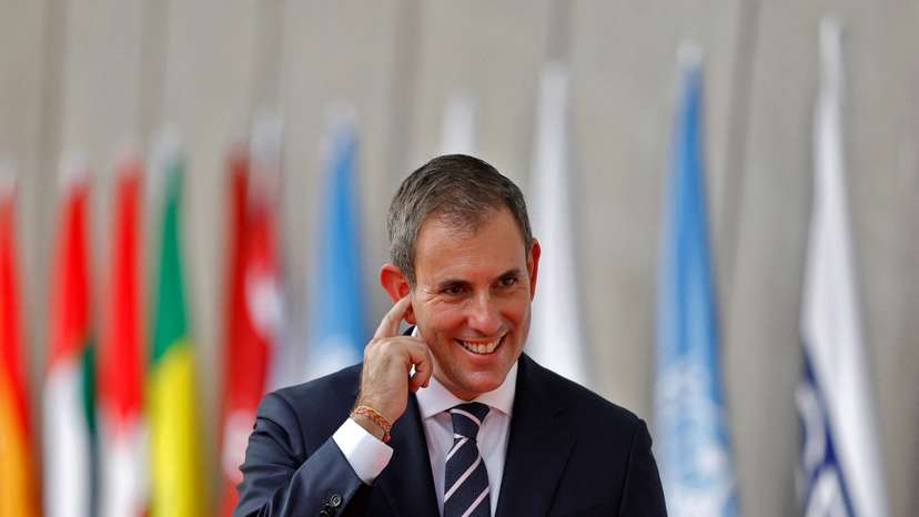 Australian Treasurer Chalmers arrives to attend a G20 finance ministers' and Central Bank governors' meeting at Gandhinagar