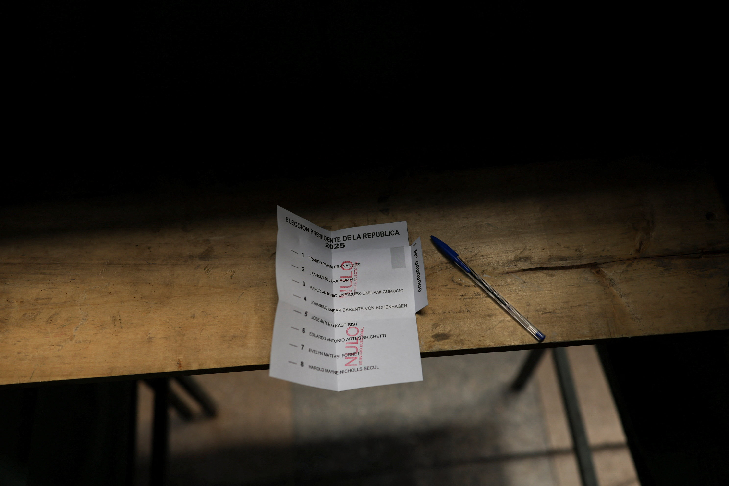 Workers prepare polling stations for the presidential election