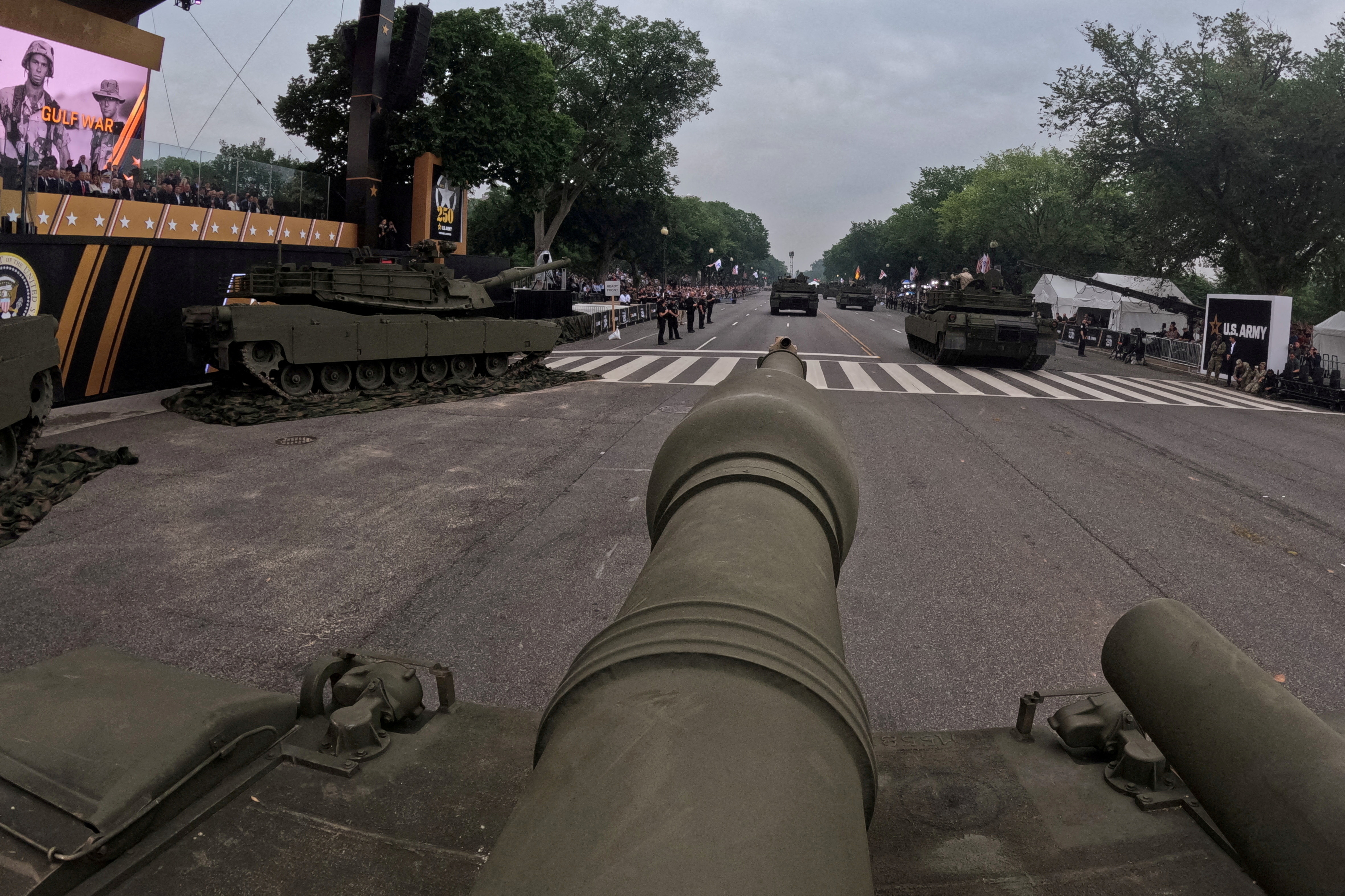 Military parade to commemorate the U.S. Army's 250th Birthday in Washington