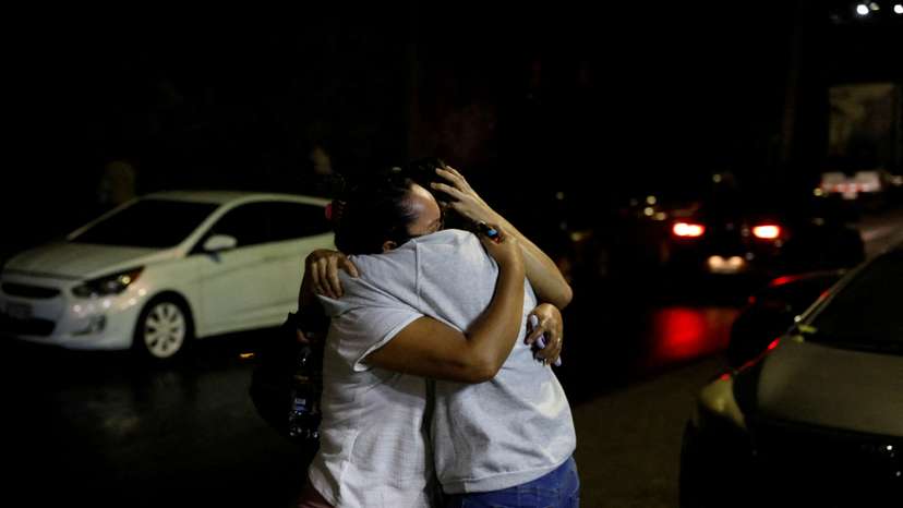 FILE PHOTO: Salvadoran migrants deported from the U.S. arrive in San Salvador