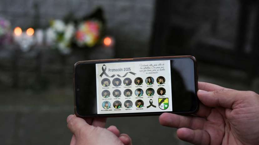 Aftermath of a school bus accident in Colombia