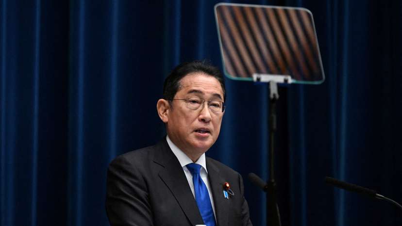 FILE PHOTO: Japan's PM Kishida holds a press conference, in Tokyo