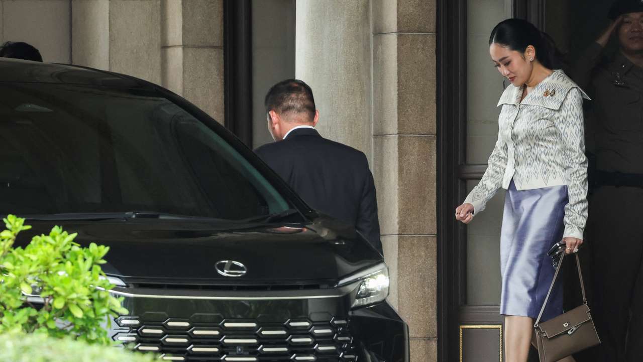 Thailand’s Minister of Culture Paetongtarn Shinawatra leaves Government House, in Bangkok