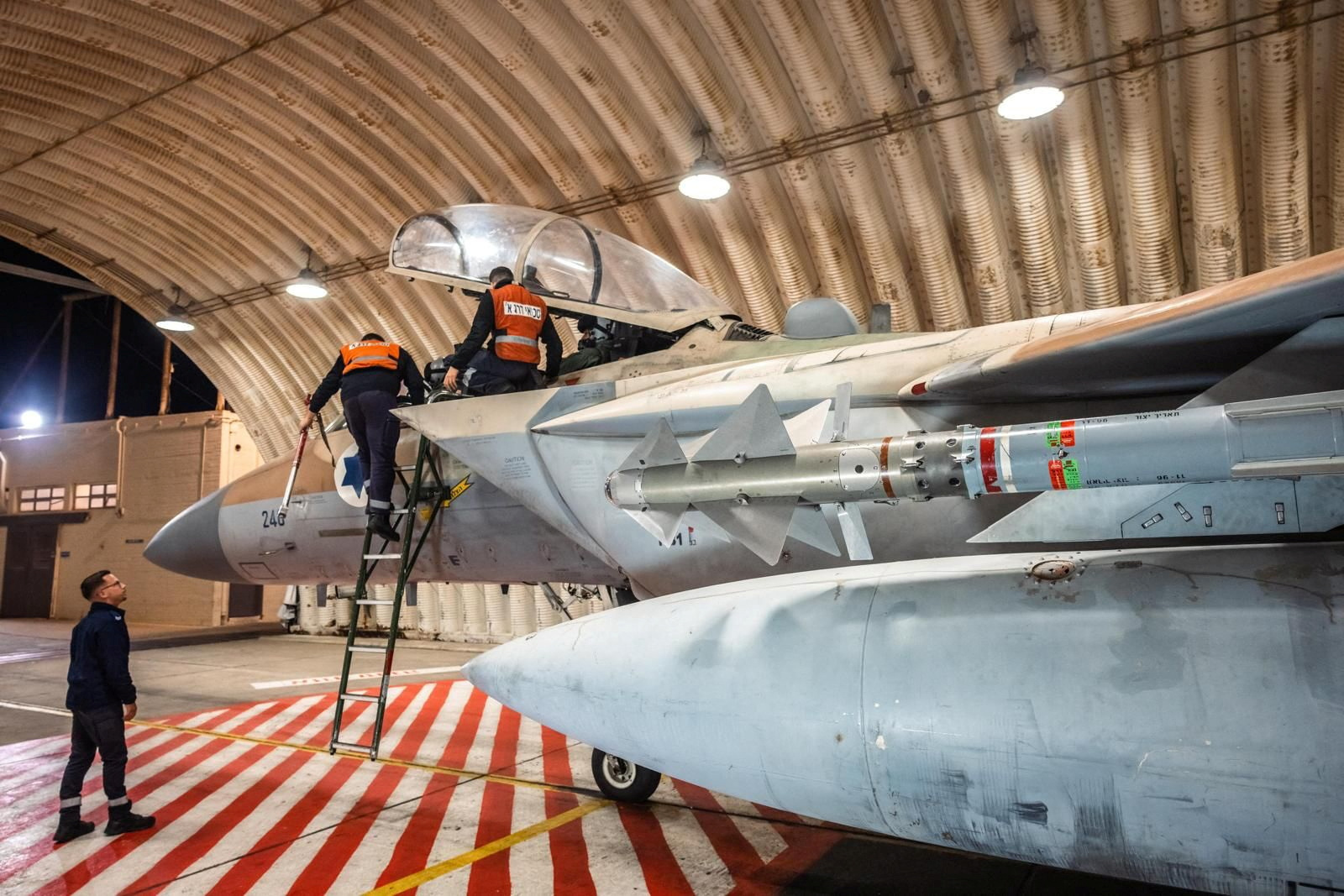 FILE PHOTO: Israeli Air Force F-15 Eagle pictured following interception mission of Iran attack