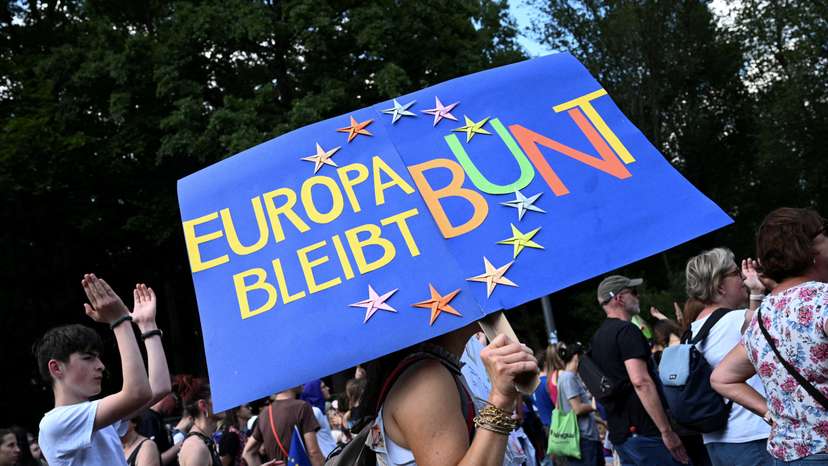 FILE PHOTO: Demonstration against right-wing extremism and for the protection of democracy, in Berlin