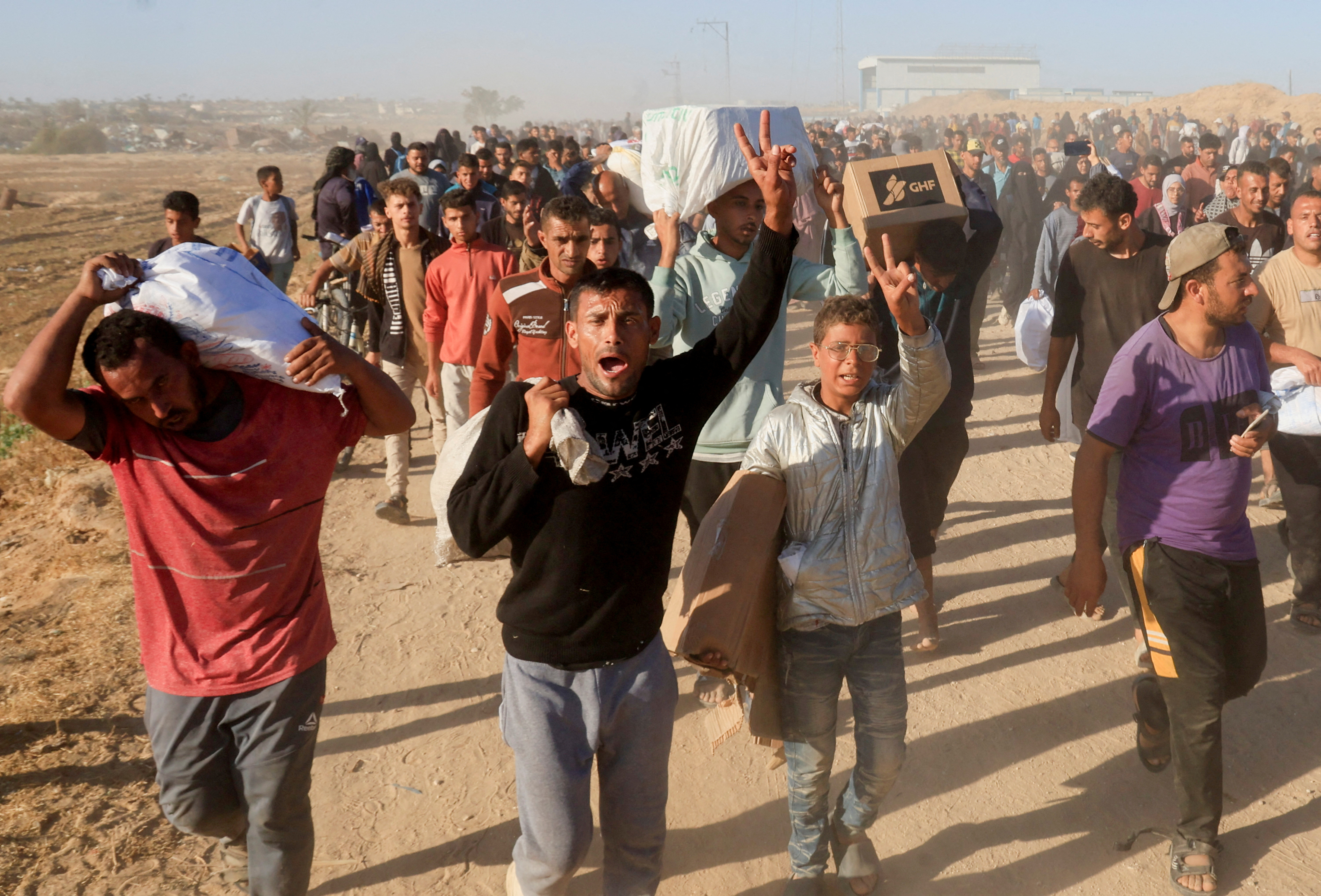 FILE PHOTO: Visual story on the ordeal Gazans endure to get food under new aid distribution programme in Khan Younis