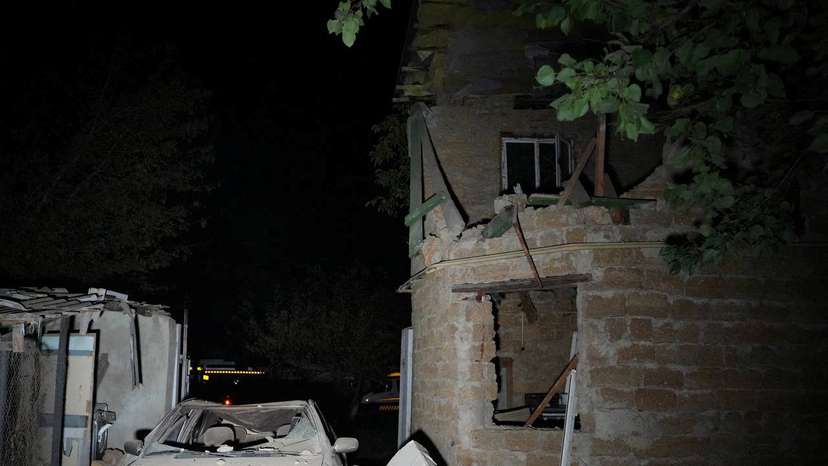 Aftermath of a Russian missile strike in Mykolaiv