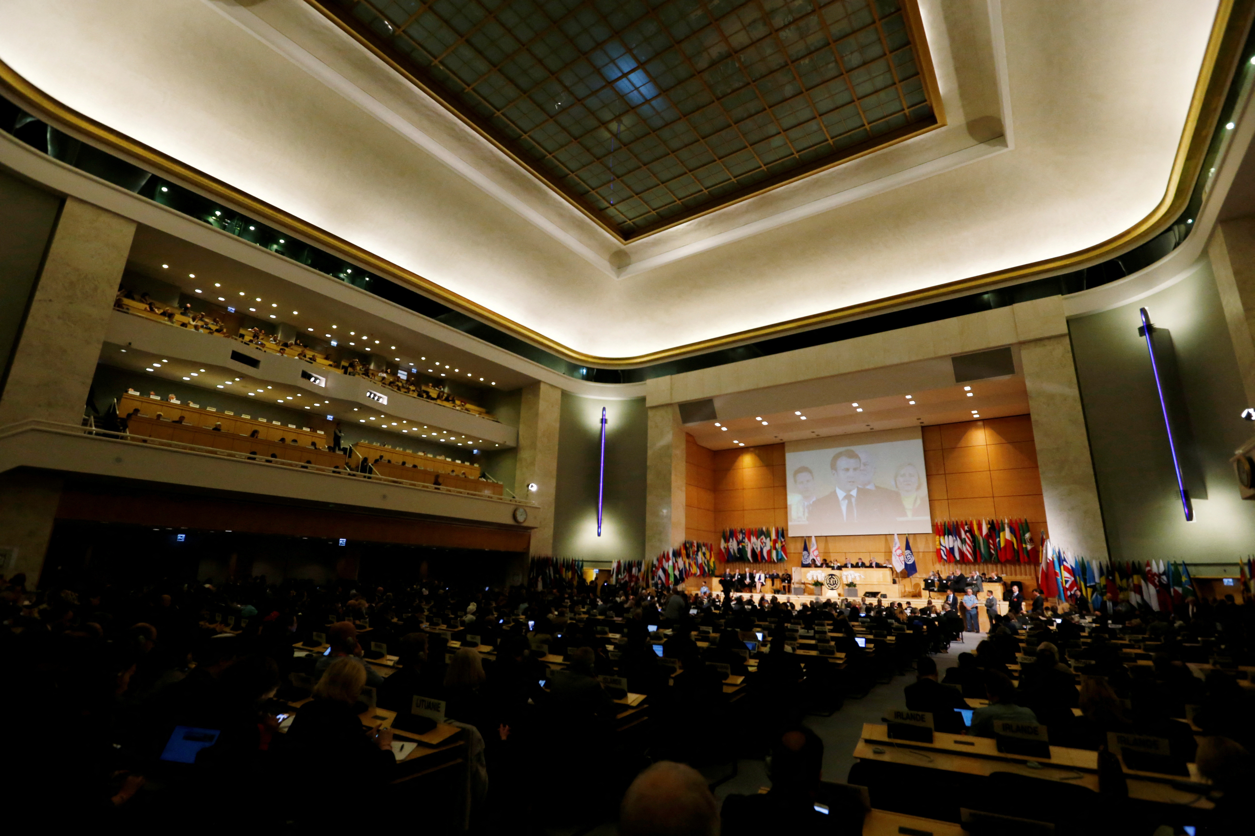 FILE PHOTO: The International Labour Organization's annual labour conference