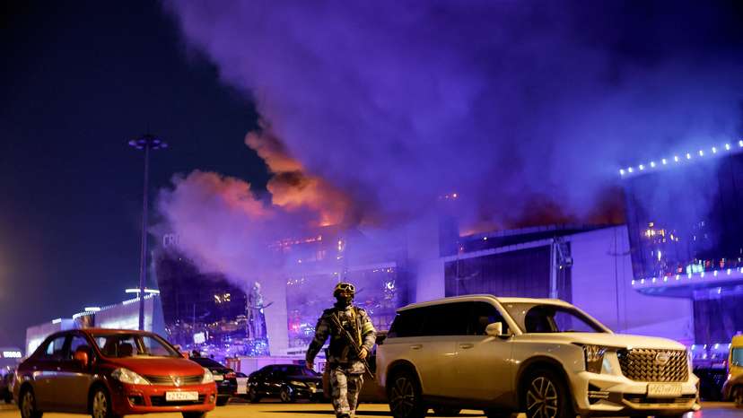 Gunmen open fire at people at concert hall near Moscow