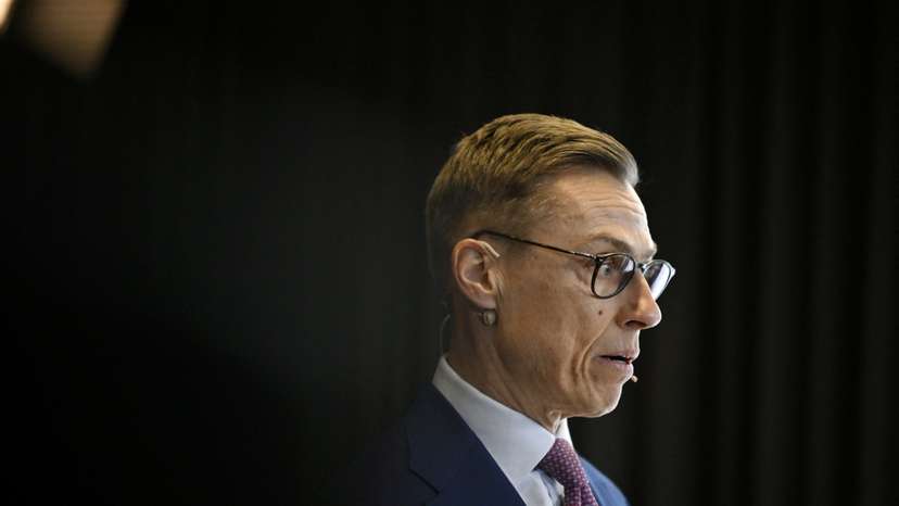 Finland's Stubb, who declared himself winner of presidential election, attends press conference in Helsinki