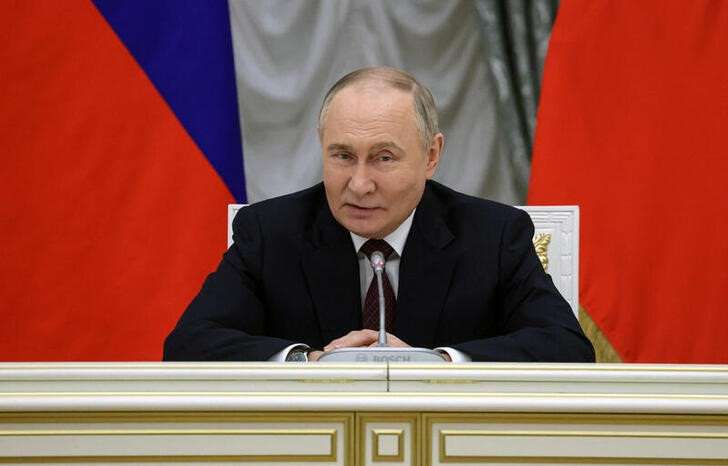 Russian President Putin chairs a meeting with members of the new government in Moscow